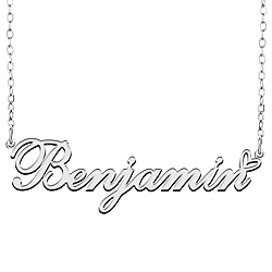 RONKAHSHOW Benjamin Custom Name Necklace Customized