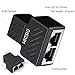 RJ45 Splitter Adapter, DISDIM 1 to 2 Port USB to RJ45 Socket Adapter Interface Ethernet Cable 8P8C Extender Plug LAN Network Connector for Cat5, Cat5e, Cat6, Cat7