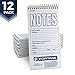 Notes Notebook Top Spiral Reporter's Size, 70 Sheets 140 Pages 4 x 8 inch | Sturdy Steno Pad Perfect Police Note Pad and Great For Lists (12 Pack) (Narrow Ruled)