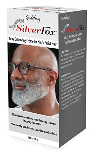 Godefroy Silver Fox Men's Silver And Gray Beard Brightener For Ethnic Hair Types, 3 Fluid Ounce (Best Type Of Hair Dye)