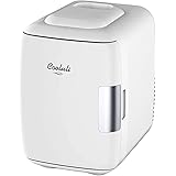 Cooluli Skincare Mini Fridge for Bedroom - Car, Office Desk & Dorm Room - Portable 4L/6 Can Electric Plug In Cooler & Warmer 
