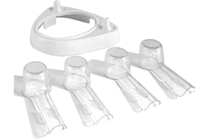 ZUIKN Electric Toothbrush Head Holder/Toothbrush Charger Base Stand for Oral-B and 4pcs Round Toothbrush Head Cover