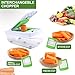 Vegetable Chopper Mandoline Slicer Cutter Chopper and Grater 8 in 1 Vegetable Slicer Cheese Grater Potato Onion Chopper with Container (Green)