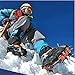 Strap Crampons Traction Device Anti-slip Ski Belt High Altitude Hiking 14 Teeth Mountaineering with Crampons Bag