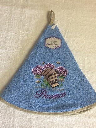 terrycloth Hand Towel Embroidered 70 cm Round