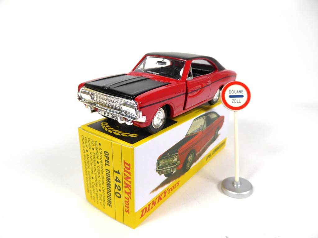 OPO 10 - Atlas Dinky Toys - Opel Commodore 1:43 (MB410) - Toy Car - Small - Plastic - Unisex - Hand-Powered - No Batteries Required - Big Kid, Little Kid