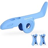 RANMING Violin Bow Holder for Practice&ndash; Silicone Hand Position Corrector Non-Slip Teaching Tool for Beginners Students Improve Bow Grip &amp; Posture Violin Teaching Aid With 2 Bow Stopper Blue
