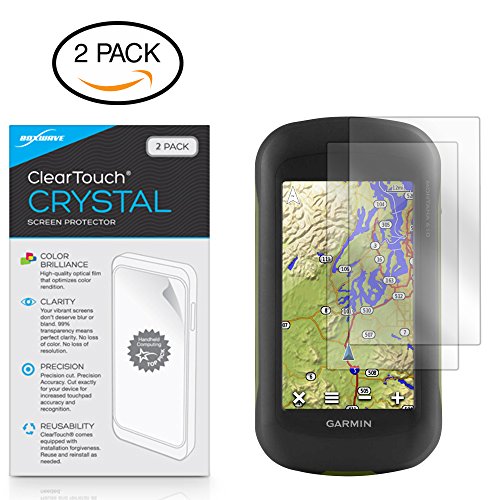 BoxWave Garmin Montana 610t Screen Protector, [ClearTouch Crystal (2-Pack)] HD Film Skin - Shields From Scratches for Garmin Montana 610t