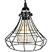 Pendant Cage Lampshade by ArtifactDesign for Industrial Vintage DIY Light Fixtures in Black