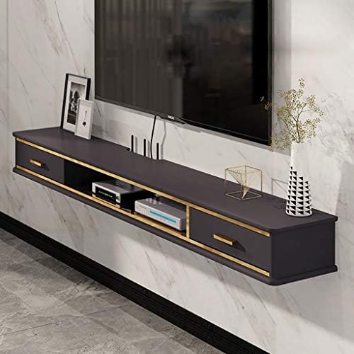 壁掛けテレビ台 壁掛けテレビキャビネットモダンなミニマリストの壁ライト高級テレビキャビネット家具ホームリビングルームの寝室の壁シンプルなロッカーパーティションは100 Kgマルチカラーオプションを負担することができます Black 送料無料激安祭 Color