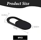 Dlicsy 8Pcs Ultra-Thin Webcam Cover Slide for Laptop Phone Computer Privacy view 2