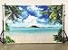 Avezano 7x5ft Summer Beach Backdrops for Photography Blue Sea and Sky Background Palm Trees Photo Backdrop for Photo Booth