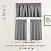 jinchan Grey Kitchen Curtains 36 Inch Tier Curtains Waffle Woven Textured Cafe Curtains Half Window Curtain Set Rod Pocket Light Filtering for Bathroom Sink Laundry Room Basement RV 2 Panels Gray