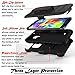 Alcatel One Touch Fierce XL case, Black Dual Layer Hybrid Armor Shock Proof Stand Holster Clip Phone Case Cover for Alcatel One Touch Fierce XL 5054 - iWIRE® [UTMOST Protection] & Touch Screen Pen