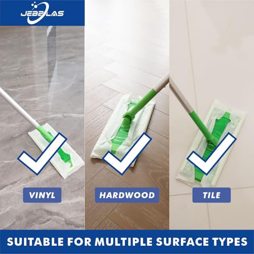 JEBBLAS Dry Mop Refills Disposable Sweeper Dusting Cloths Dry Sweeping Cloth Hardwood Floor Mop Cleaner Cloth Refill Dry Mopping Pads Wipes for Floor Mop(White, 30x 22cm,120Count)