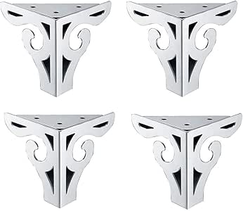 ZJUT (4 piezas) Patas de muebles huecos tallados europeos, material de