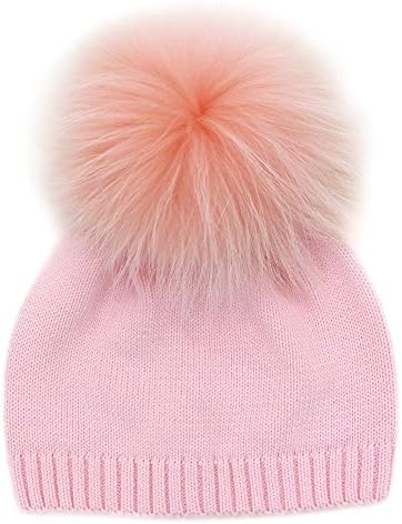 6-36 Month Kids Knit Pom Beanie Hat Baby Spring Cotton Crochet Bonnet