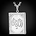 U7 Women 18K Gold Plated Photo Locket Necklace with Rolo Chain 22 Inch Rectangle Allah Pendant Muslim Jewelry