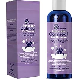 HONEYDEW Colloidal Oatmeal Dog Shampoo with Pure Lavender Essential Oils – No Tear Shampoo for Dry Itchy Skin Relief – Pet Odor Eliminator – Grooming Shampoo