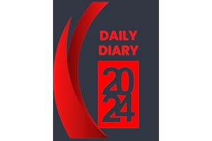 Large Daily Diary 2024 One Page Per Day: 1 Page Per Day 366 Days Fully Lined with months tab, From January 2024 To December 2