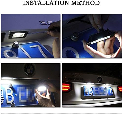 Cacys Store - 24LED Bright White License Plate Light Lamp for BMW E81 E82 E90 E91 24 Leds Trunk Lamp for BMW E92 E93 X 1 E84 X 5 E70 X 6 E71