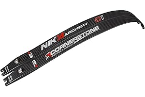 YLSIO ARCHERY Nika Archery Recurve Bow Limbs Cornerstone C1 Carbon Fiber Limb 12-50 lbs Outdoor Sport 20% Carbon Fibre Content 25H 68 inch for Practicing Racing Outdoor
