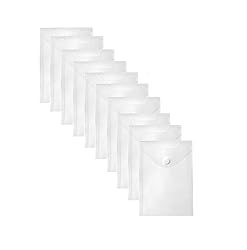 YESSART 7x9 Clear Plastic Envelopes Hook Loop