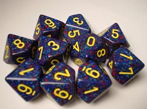 Chessex Manufacturing 25166 Twilight Speckled - Ten Sided Die D10