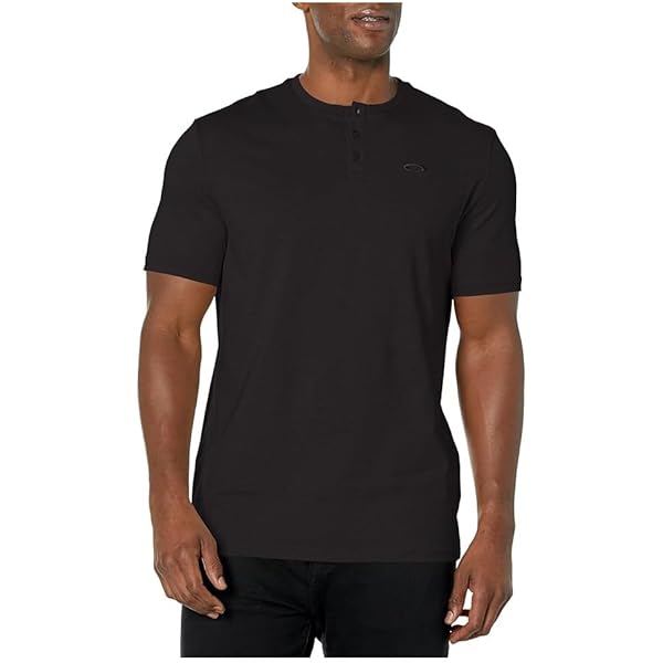 Oakley Men's Relax Henley Tee 2.0, Blackout, X-Small