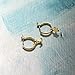 Columbus 14K Gold Plated Moon and Star Charm Huggie Hoop Earrings - Dangle Drop Earrings for Women (Gold Moon/Star)