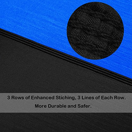 FARLAND Outdoor Camping Hammock - Portable Anti-fade Nylon Double Hammock with 2 Piece 16 Loop Straps by Parachute Lightweight Hammock for Hiking Backpacking