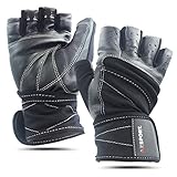 AZSPORT Training Gloves with Wrist Support, Best for Fitness Exercise, Gym and Weight Lifting, 1 Pair, Black