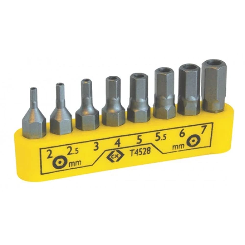 C.K T4528 Hexagon Tamperproof Screwdriver Bit Clip Set
