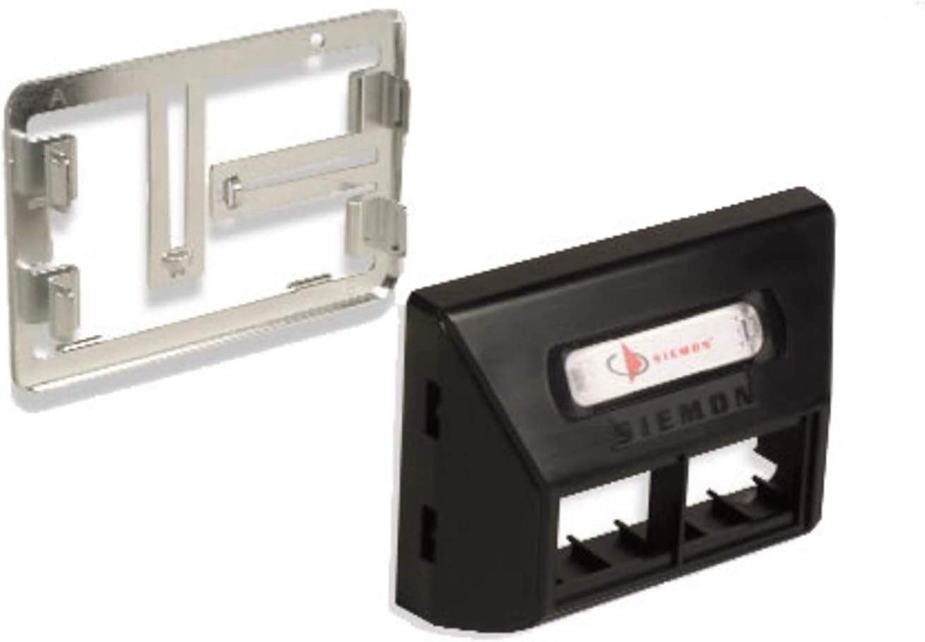 Product image for SIEMON MX-UMA-01 MAX MODULAR FURNITURE ADAPTER 4-PORT, UNIVERSAL MTG, BLK