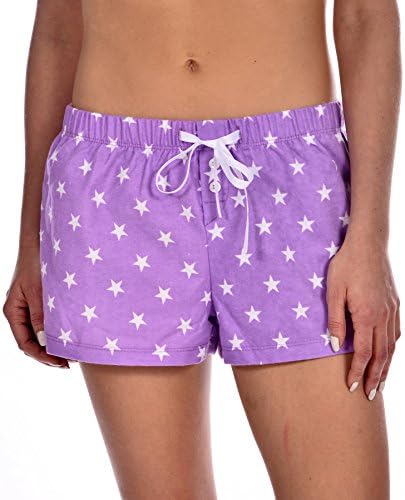 GaryM Women's Printed Flannel Pajama Shorts You're My Shining Star Medium