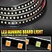 Led Running Board Lights for Trucks Amber Side Marker Kit, White Courtesy Light Extended Crew Cab 2pc 70Inch 216 Led Bar Bed Switchback Underglow Strip for Pickup Truck SUV Cars Work Van (1070)