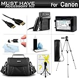 Must Have Accessory Kit For Canon VIXIA HF R52, HF R50, HF R500, HF R62, HF R60, HF R600, VIXIA HF R700, HF R72, HF R70 Digital Camcorder Includes Replacement BP-718 Battery + Charger + Case + More