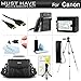 Must Have Accessory Kit For Canon VIXIA HF R800, HF R82, HF R80, HF R62, HF R60, HF R600, VIXIA HF R700, HF R72, HF R70 Digital Camcorder Includes Replacement BP-718 Battery, Charger, Case, More