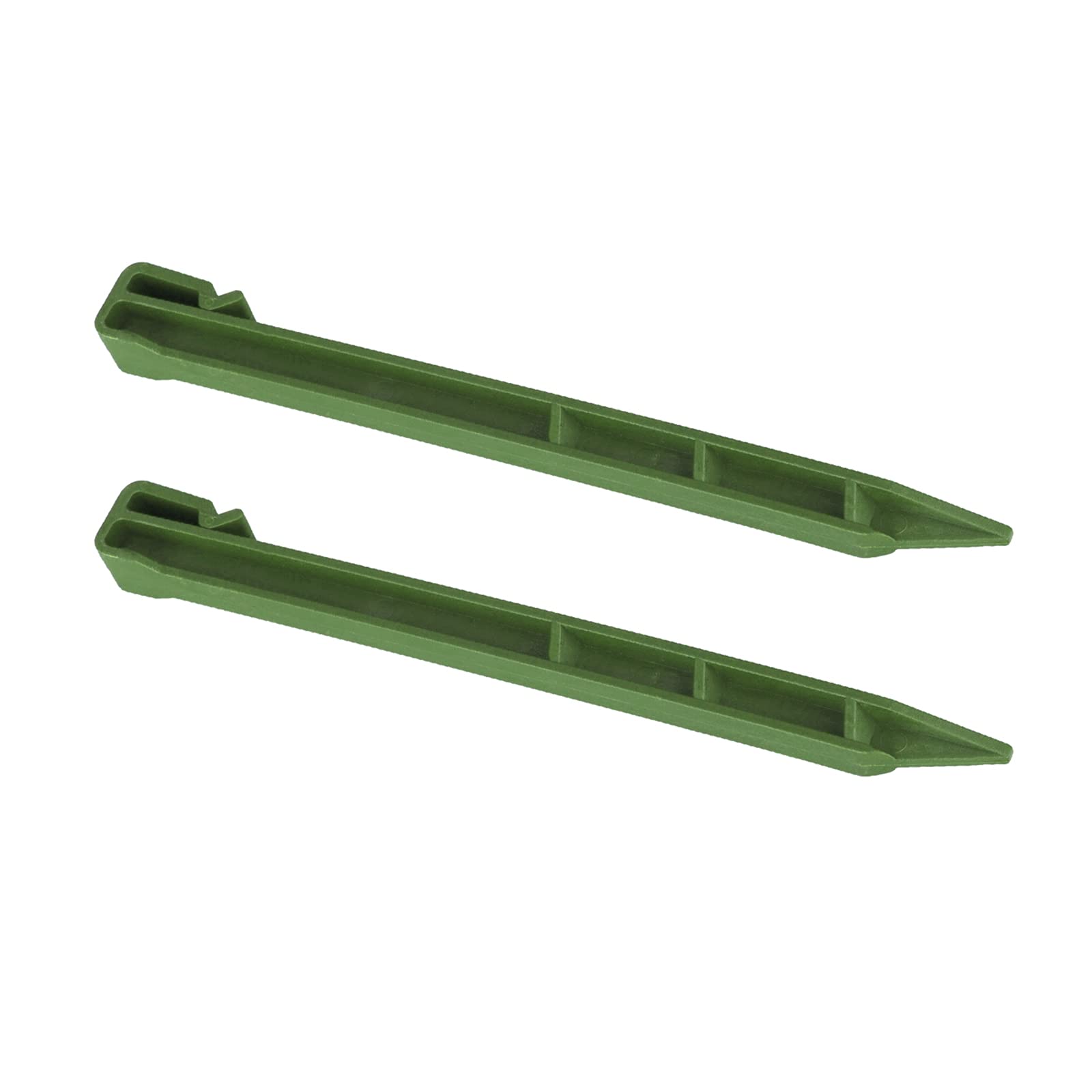 HJHIWE Garden Stakes, 20 PCS Plastic Landscape Edging Stakes, 10 Inch Length Heavy Duty and Larger Durable Garden Edging Spikes, Weed Barrier, for Outdoor Decorations, Edging & Terrace Board.