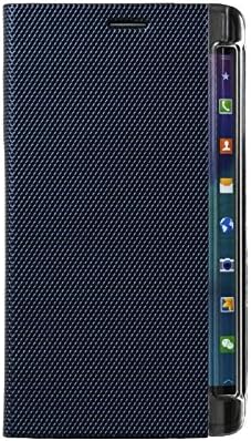 Zenus Metallic Diary [Navy] High-End Synthetic Leather Cover Case with Kickstand for Samsung Galaxy Note Edge N915