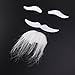 Tinksky Three-piece Halloween Costumes Self Adhesive Fake Eyebrows Beard Moustache Goatee Kit Facial Hair Cosplay Props Disguise Decoration For Masquerade Costume Party (White)