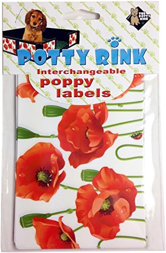 Potty Rink, Poppy Labels, 11pc (Poppy Flower)