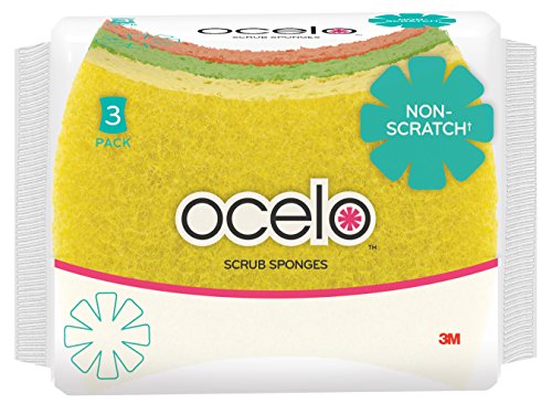 ocelo Bright Colored Non-Scratch Scrub Sponge, Colors may vary, 3
Sponges/Pk, 12-Packs (36 Sponges Total)