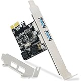 Feb Smart 2 Ports USB 3.0 Super Fast 5Gbps PCI Express (PCIe) Expansion Card for Windows XP,7,Vista,8,8.1,10Desktop Computer-Build in Self-Powered Technology-No Need Additional Power Supply(FS-U2-Pro)