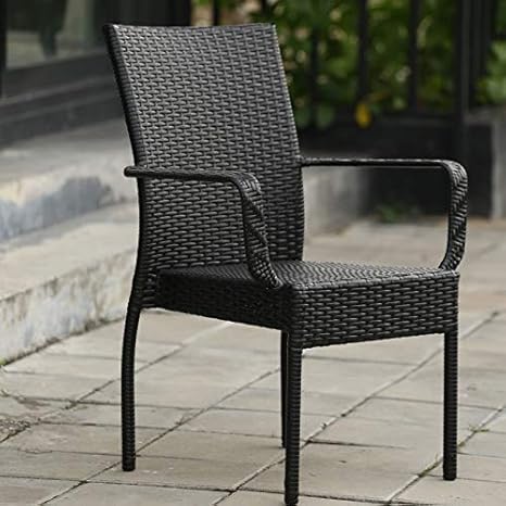 Amazon Co Jp 屋外の庭の肘掛け椅子 偶然の中庭 開いたバルコニー 庭の柳細工の椅子 屋外の家具の柳細工の椅子 ホーム キッチン