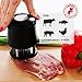 Meat Tenderizer Machine 56 Stainless Steel High Sharp Blades, Cleaning Brush, E-book, Professional Quality Kitchen Tool, Lock Mechanism, for Steak, Pork, Chicken, Fish, 1-yr Guarantee