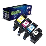 GREENBOX Compatible Xerox WorkCentre 6027, Phaser 6022 Toner Cartridges (1 106R02759 Black, 1 106R02756 Cyan, 1 106R02757 Magenta, 1 106R02758 Yellow)