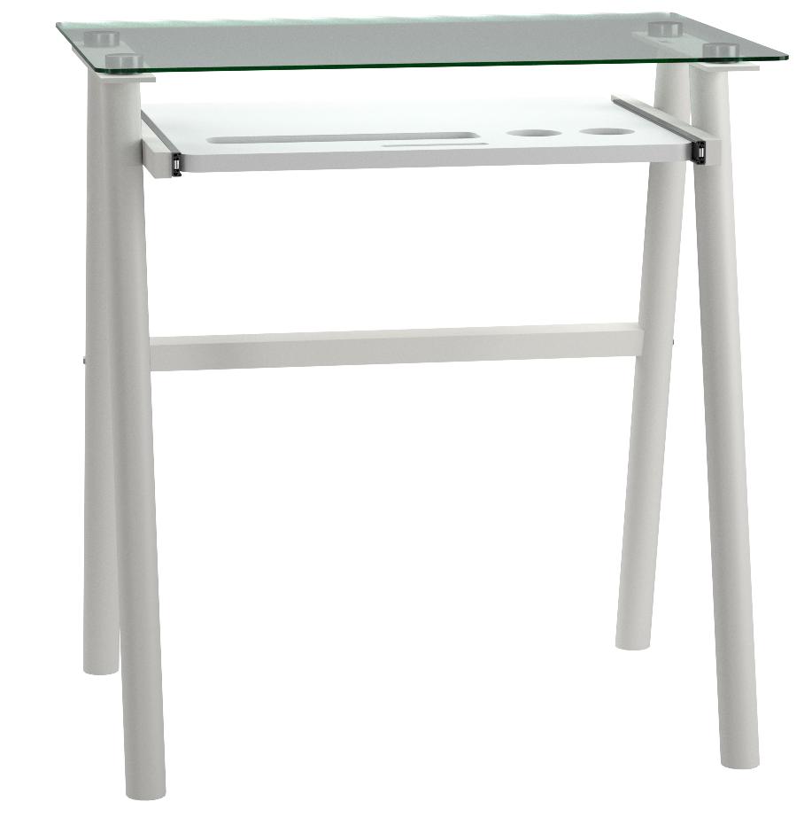 ガラスデスク 幅70cm ガラス天板 ホワイト EDG-1971 ガラスデスク 幅70cm ガラス天板 ホワイト EDG-1971 ガラスデスク 幅