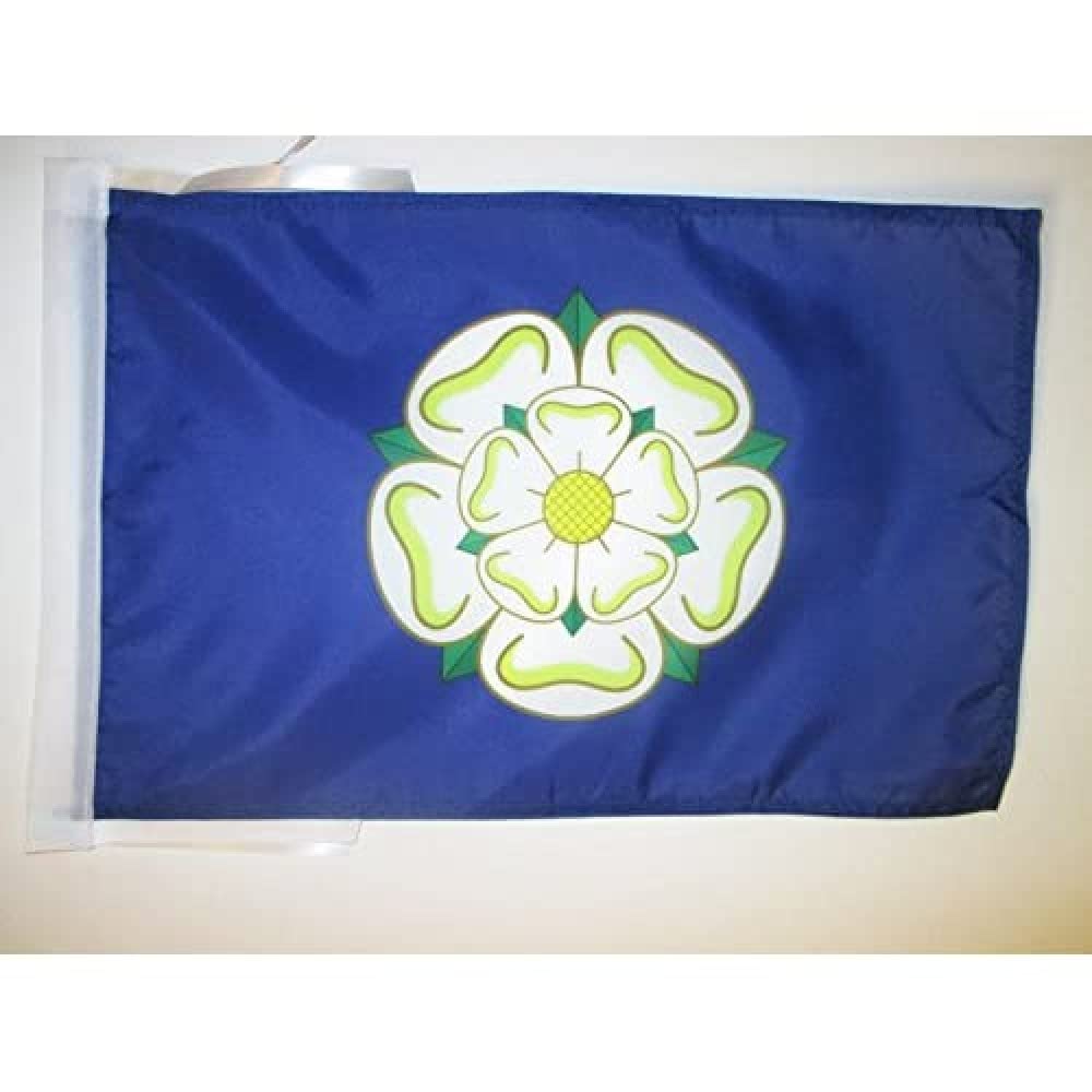 AZ FLAG - Yorkshire New county Flag - 18'' x 12'' - 100% Polyester County of York - England Small Banner with Two Cords - Fade Resistant - Vivid Colors - 18x12 in - 45x30 Cm