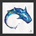 Marc Allante Whale Shark Modern Contemporary Animal Decorative Art Print (Framed 12x12 Poster)